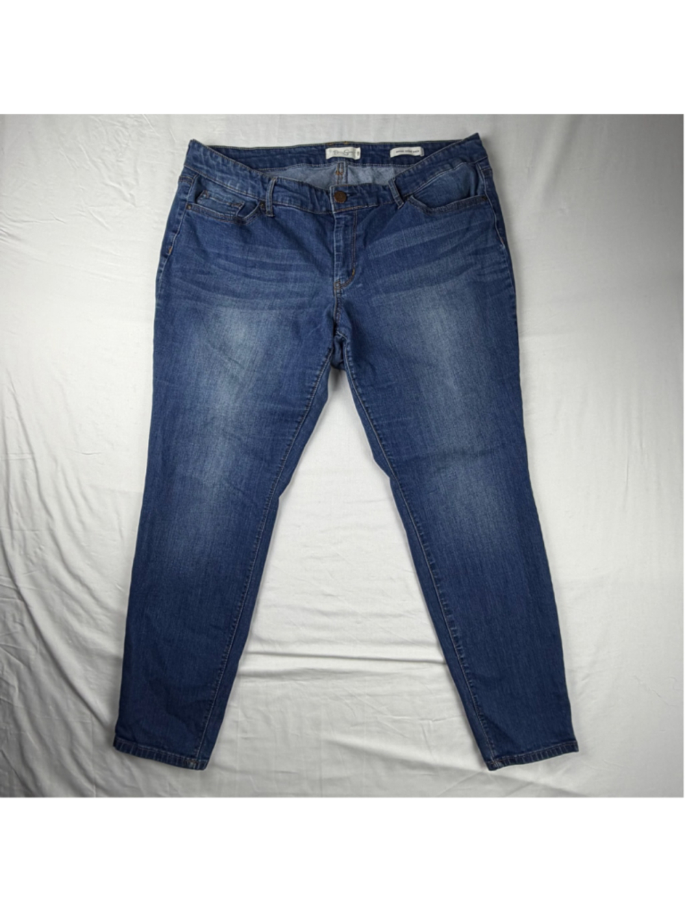 Jessica Simpson Forever Rolled Ankle Plus Size 18W Blue Jeans Skinny Slim Casual